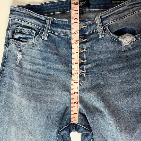 Judy Blue Boyfriend Jeans Stretch Distressed Denim Size 28 - Picture 7 of 11